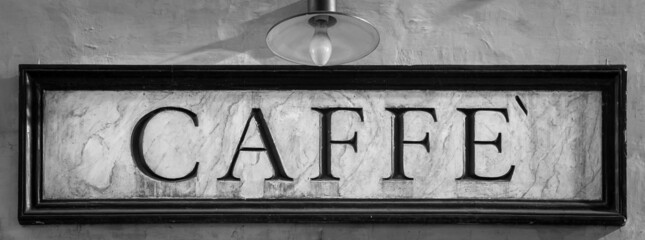 Coffee sign in retro style - Italy