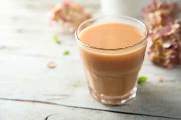 Healthy fruit smoothie in a glass