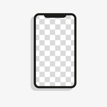 Realistic smartphone. Isolated on gray background. Vector illustration 