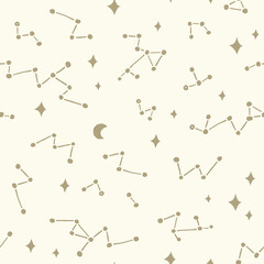 Seamless pattern with abstract constellations