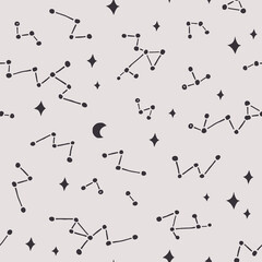 Seamless pattern with abstract constellations