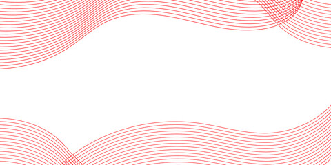 Red line wave and white background
