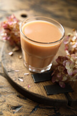 Healthy fruit smoothie in a glass