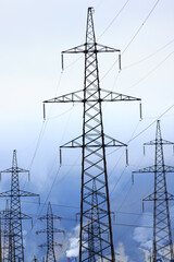 power lines energy industry abstract background technology cable