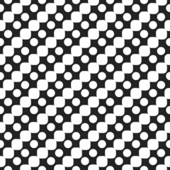 Diagonal white polka dot. Vector for design and print. Simple stylish seamless polka dot decor. © Crashik