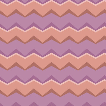 Colored vector print of angular zigzags horizontal. Print and design of a striped chevron.