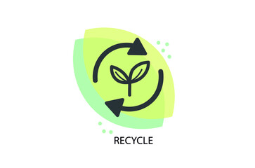 recycle waste icon vector illustration 