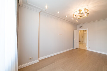 interior design of a new, bright, spacious, clean living room