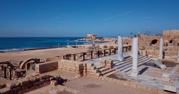 Caesarea National Park in Israel, Aerial view 12