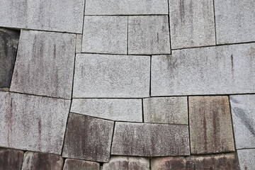 Japanese old rock stone wall texture