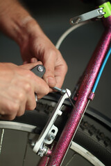 clamping the brake cable of a bicycle