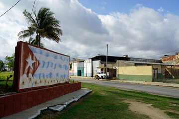 Fototapeta premium colorful old houses in the streets of cardenas