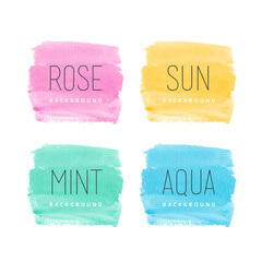 Beautiful watercolor squares for design