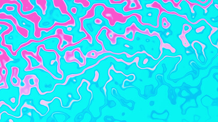 Abstract background with colored distorted stripes. Holographic color gradient texture. Blue and pink energy waves.