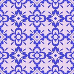 floral seamless pattern. Turkish ornament. Moroccan tile mosaic. folk print. Spanish pottery. Ethnic background. Mediterranean seamless wallpaper.