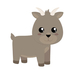 Obraz na płótnie Canvas cute goat icon