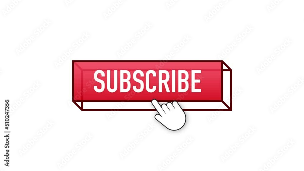 Poster Subscribe button for marketing design. Live streaming button. Motion graphics concept. Live stream logo 4k