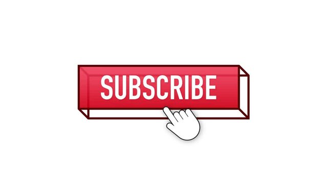 Subscribe button for marketing design. Live streaming button. Motion graphics concept. Live stream logo 4k