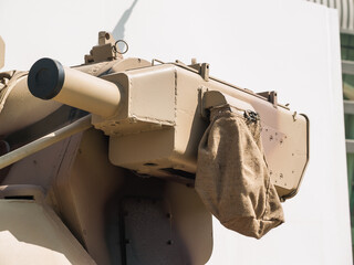 Abu Dhabi, UAE - Feb.23. 2011: Ukraine Army BMP-1M modernizado in IDEX 2011 Military Exibition © YoungHwan