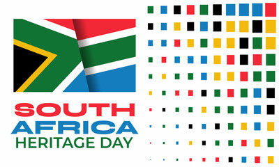 South Africa Heritage Day. Public holiday celebrated on 24 September. On this day, South Africans are encouraged to celebrate their culture and the diversity of their beliefs and traditions. 