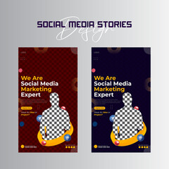 Editable story Template Social Media or story for Digital Marketing. Creative Modern corporate Stories, business post