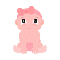 baby girl with diadem