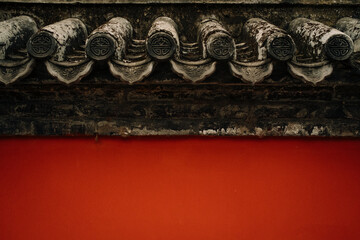 Chinese red wall