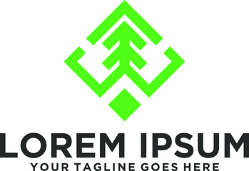 Pine Digital technology logo design