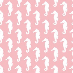 Summer seamless seahorse pattern for fabrics and kids and wrapping paper and textiles and gifts