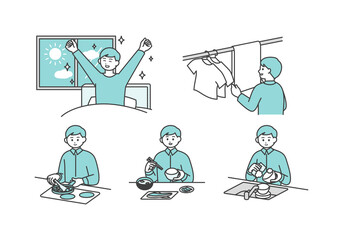 家事や生活のイメージイラスト素材