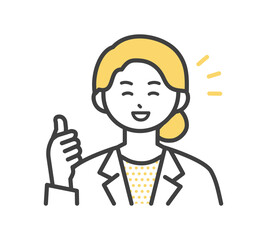 医療従事者の表情とジェスチャーのイラスト素材