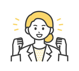 医療従事者の表情とジェスチャーのイラスト素材