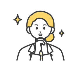 医療従事者の表情とジェスチャーのイラスト素材