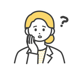 医療従事者の表情とジェスチャーのイラスト素材