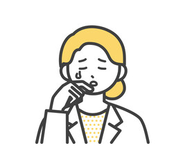 医療従事者の表情とジェスチャーのイラスト素材