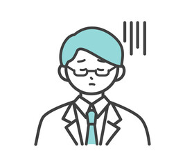 医療従事者の表情とジェスチャーのイラスト素材