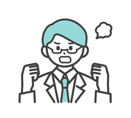 医療従事者の表情とジェスチャーのイラスト素材