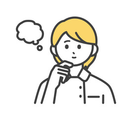 医療従事者の表情とジェスチャーのイラスト素材