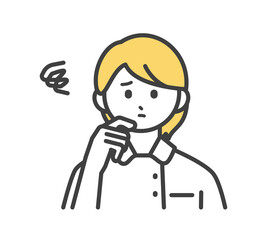 医療従事者の表情とジェスチャーのイラスト素材