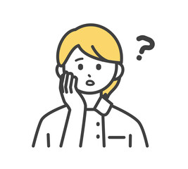 医療従事者の表情とジェスチャーのイラスト素材