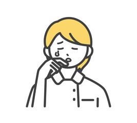 医療従事者の表情とジェスチャーのイラスト素材