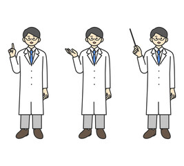 医療従事者の全身のイラスト素材