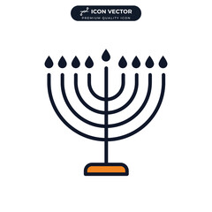 candelabrum. menorah icon symbol template for graphic and web design collection logo vector illustration