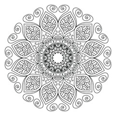 mandala for coloring pages, patterns, beautiful mantras, Islamic backgrounds, wedding cards, decoration templates