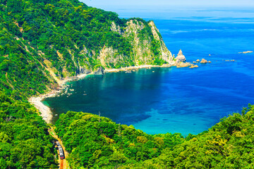 鎧の袖俯瞰(兵庫県美方郡香美町)