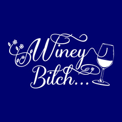 Wine Typography for t-shirt design, mug design and printing item color and black and white view