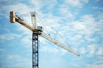 Tower Crane and Blue Sky
