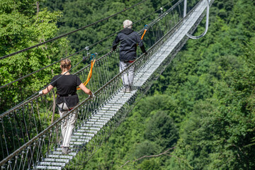 Walk on the longest Tibetan bridge in Europe