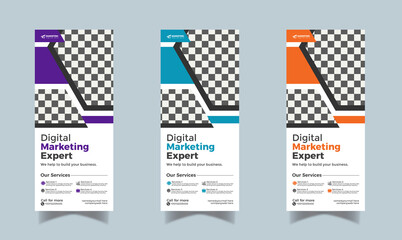 Corporate and Business roll-up banner and standee business banner design template