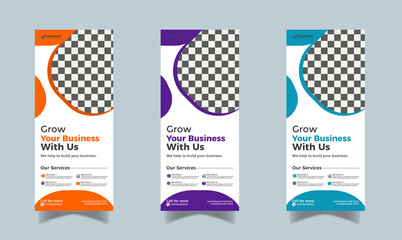 Corporate and Business roll-up banner and standee business banner design template